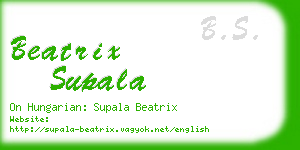 beatrix supala business card
